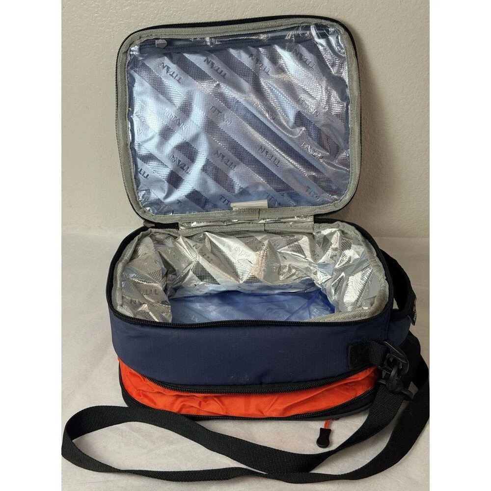 Arctic Zone Titan Deep Freeze Expandable Lunch Box Blue Preowned WITH Ice Walls